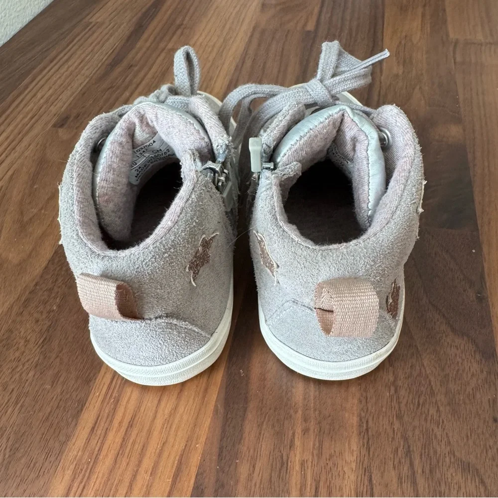 Zara Star-Patterned High-Top Suede Sneakers - EU 24 / US 8 Toddler